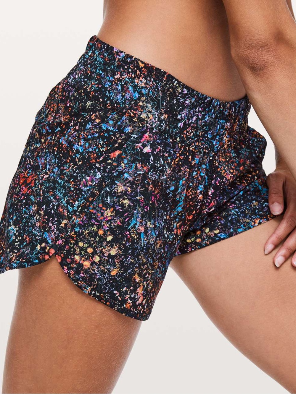 lululemon athletica Black Floral Shorts
